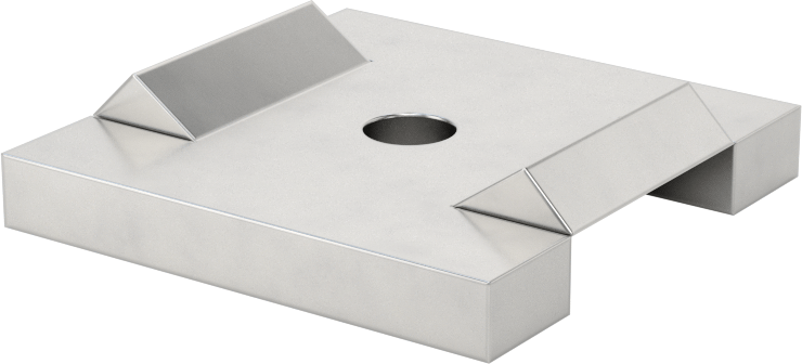 Dönmeyen Strut Kanal Pul, 1/4" Çaplı Çubuk için, 304 Paslanmaz Çelik