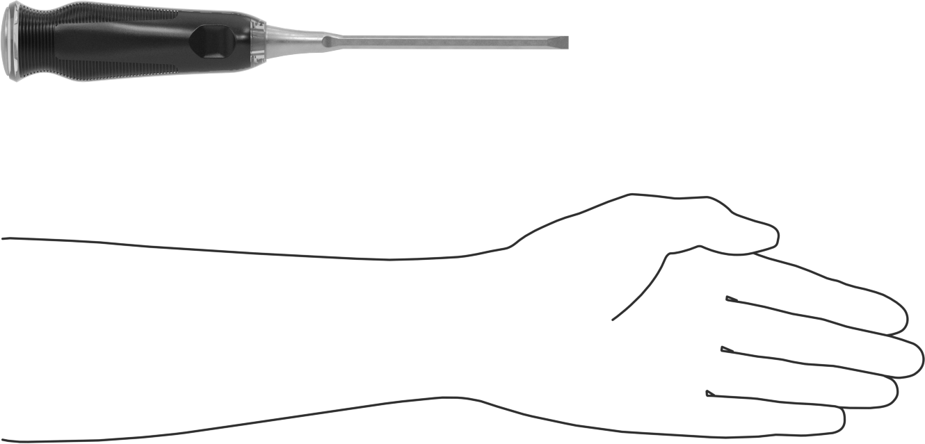 Ahşap Keski, 1/4“ Genişlik x 5-1/2” Uzunluk Bıçak