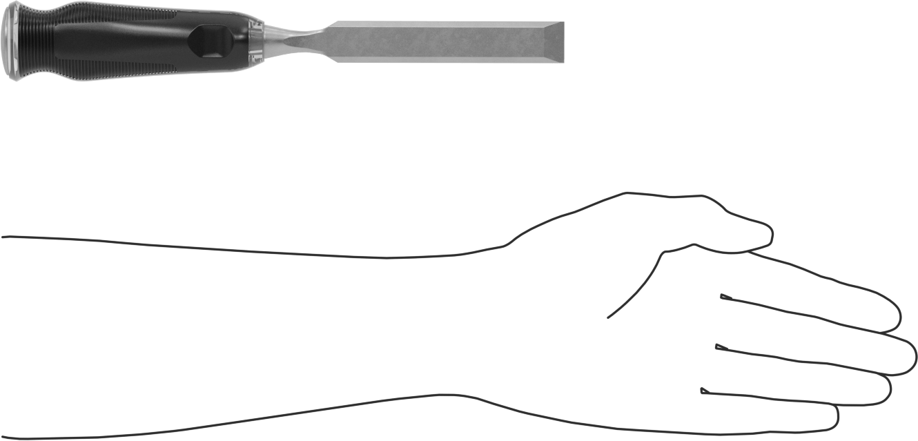 Ahşap Keski, 3/4“ Genişlik x 5-1/2” Uzunluk Bıçak