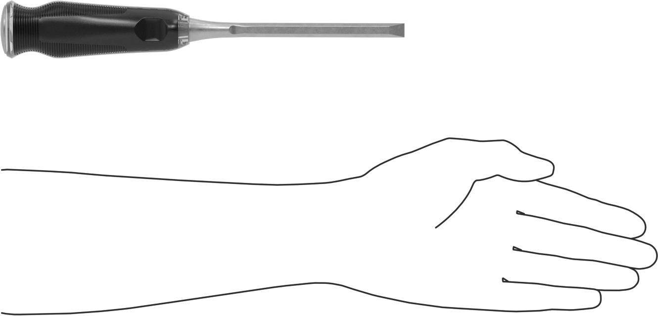 Ahşap Keski, 3/8“ Genişlik x 5-1/2” Uzunluk Bıçak