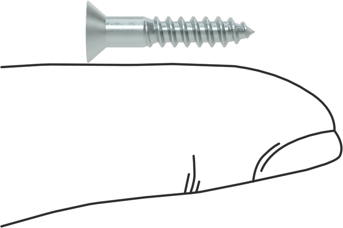 Çinko Kaplı Çelik Torx Düz Başlı Ahşap Vidaları, Numara 6 Vida Boyutu, 3/4" Uzunluk