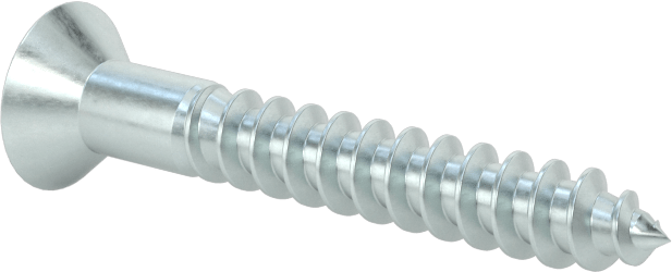 Çinko Kaplı Çelik Torx Düz Başlı Ahşap Vidaları, Numara 6 Vida Boyutu, 1" Uzunluk