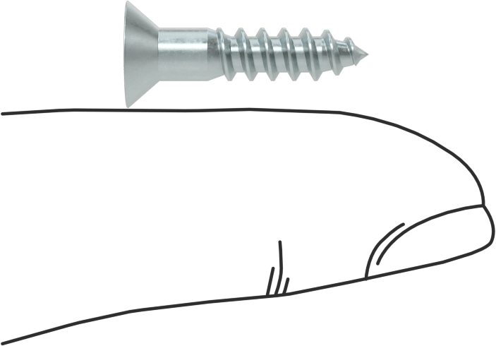 Çinko Kaplı Çelik Torx Düz Başlı Ahşap Vidaları, Numara 8 Vida Boyutu, 3/4" Uzunluk
