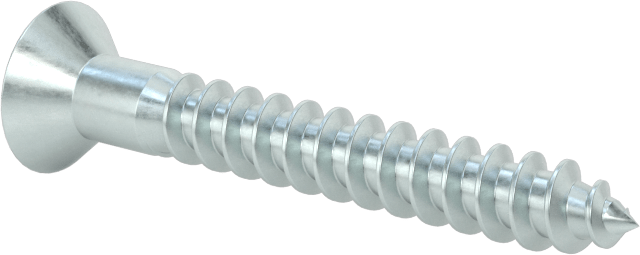 Çinko Kaplı Çelik Torx Düz Başlı Ahşap Vidaları, Numara 8 Vida Boyutu, 1-1/4" Uzunluk