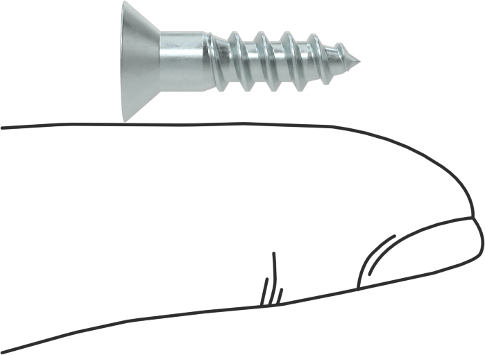 Çinko Kaplı Çelik Torx Düz Başlı Ahşap Vidaları, 10 Numaralı Vida Boyutu, 3/4" Uzunluk