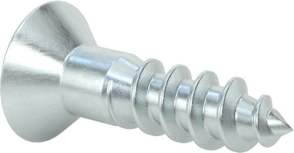 Çinko Kaplı Çelik Torx Düz Başlı Ahşap Vidaları, 10 Numaralı Vida Boyutu, 3/4" Uzunluk