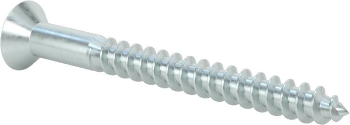 Çinko Kaplı Çelik Torx Düz Başlı Ahşap Vidaları, 10 Numaralı Vida Boyutu, 2" Uzunluk