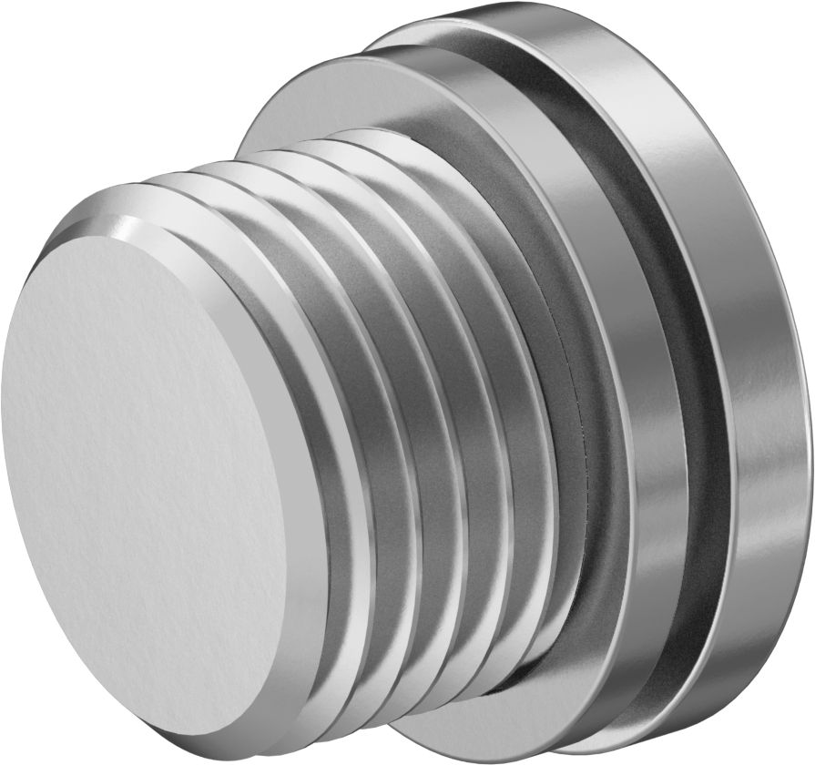 Düşük Basınçlı 316 Paslanmaz Çelik Dişli Tapa, Altıgen Tahrikli, M16 x 1,5 mm Diş Boyutu