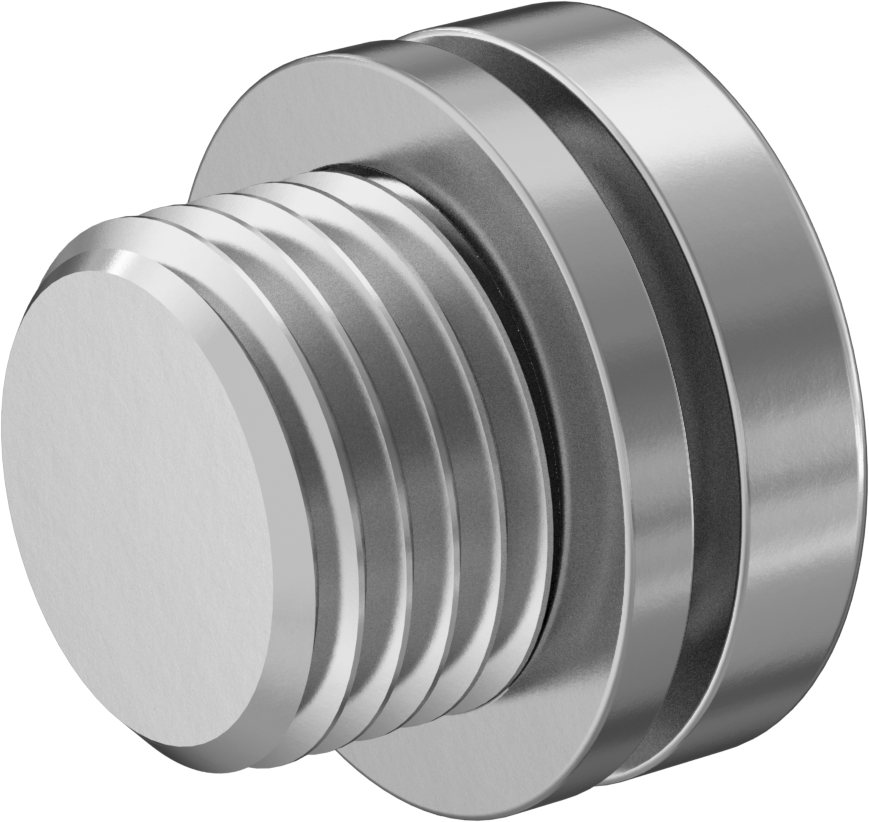 Düşük Basınçlı 316 Paslanmaz Çelik Dişli Tapa, Altıgen Tahrikli, M10 x 1 mm Diş Boyutu