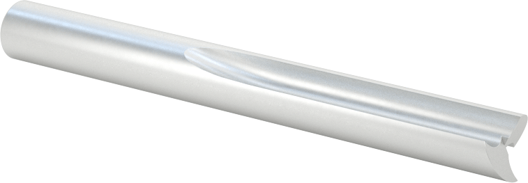 Plastik için Freze Ucu, Yüksek Hızlı Çelik, Düz Yivler, 1/4" Kesme Çapı, 1" Kesme Uzunluğu