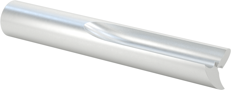 Plastik için Freze Ucu, Kaplamasız Yüksek Hızlı Çelik, Düz Yivler, 3/8" Kesme Çapı