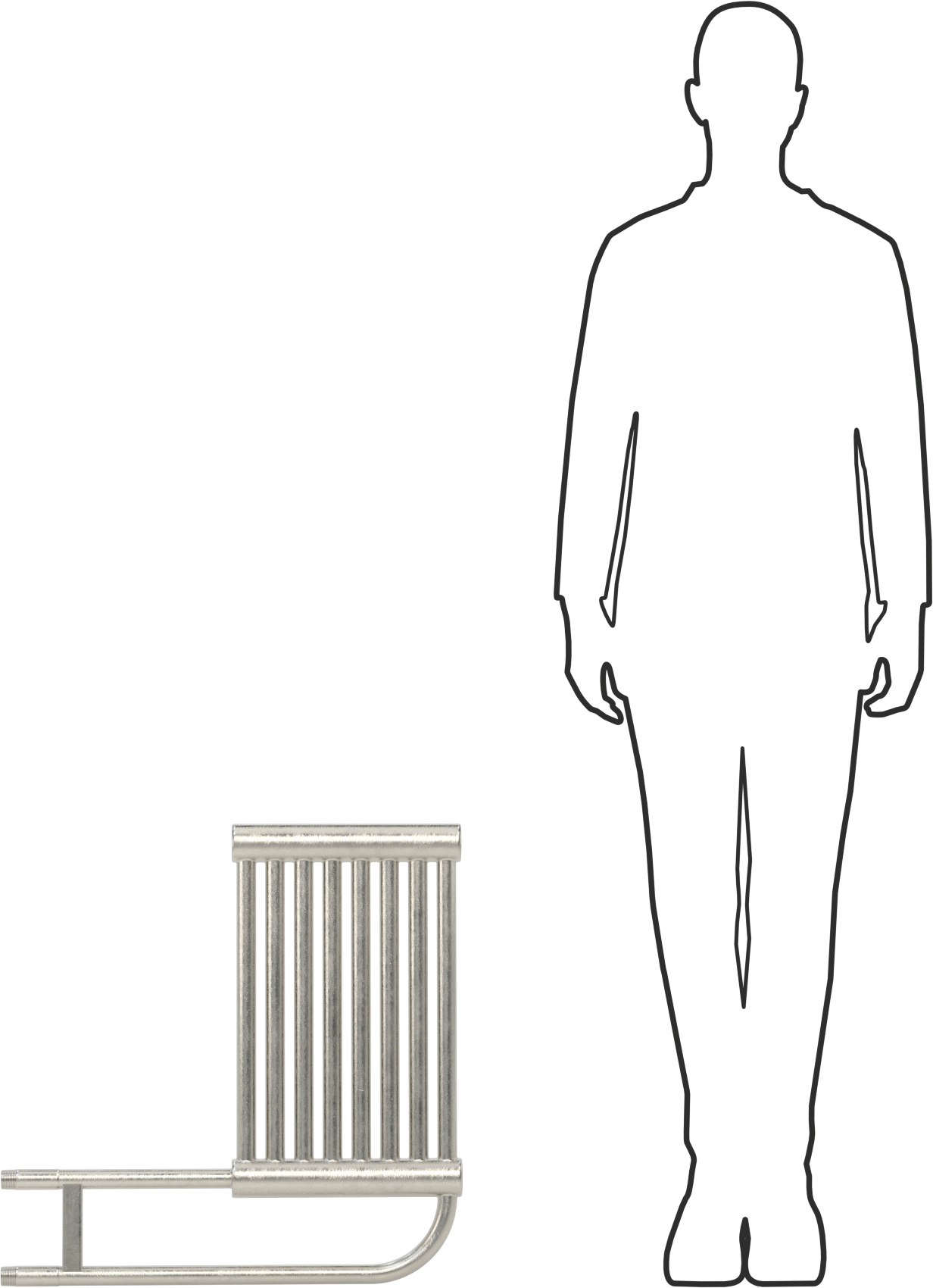 Açık Tanklı Isı Değiştirici, Paslanmaz Çelik, 3,8 ft² Yüzey Alanı, 3/4 NPT Erkek Giriş