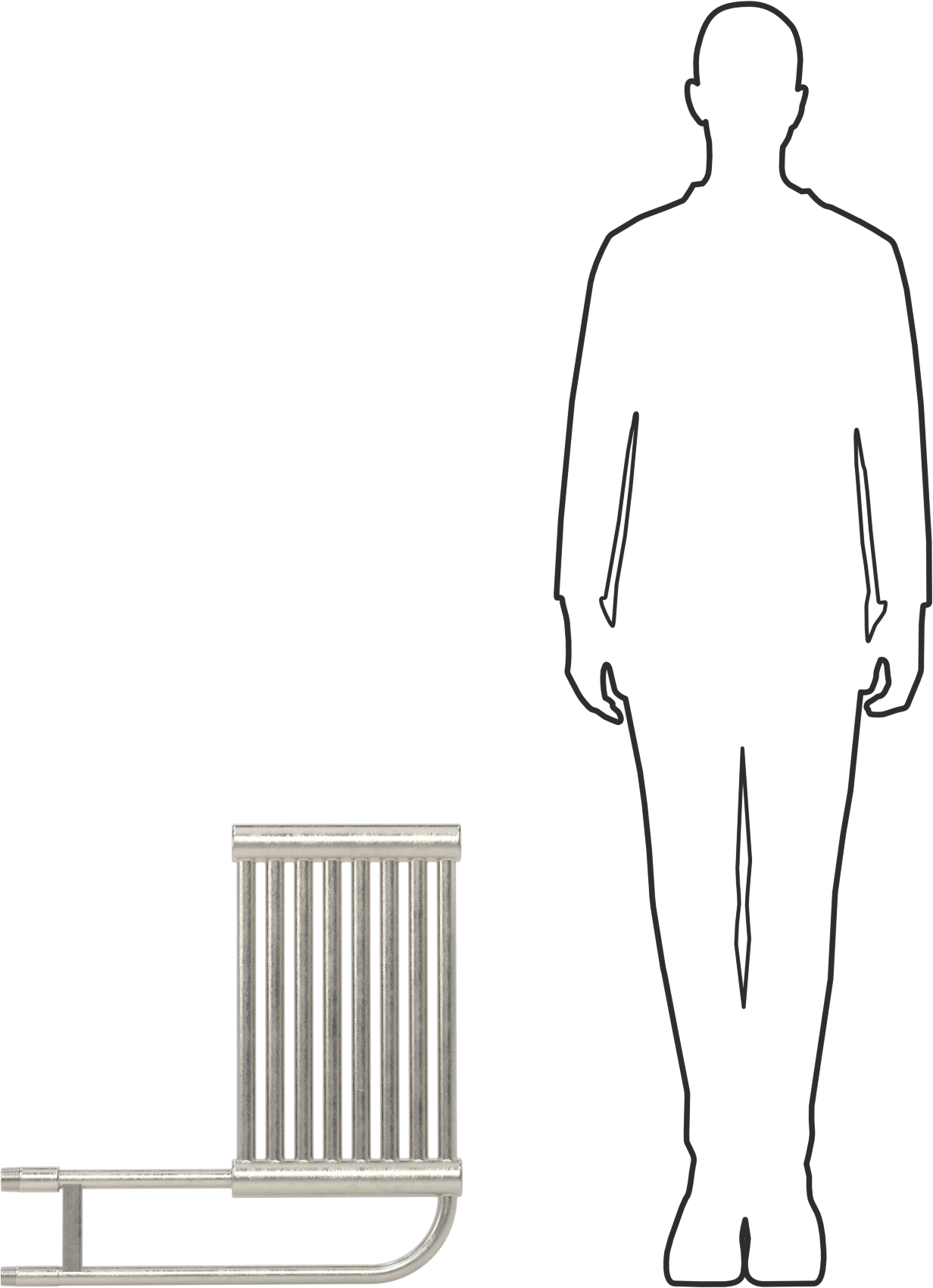 Açık Tanklı Isı Değiştirici, Paslanmaz Çelik, 3,8 ft² Yüzey Alanı, 1 NPT Erkek Giriş