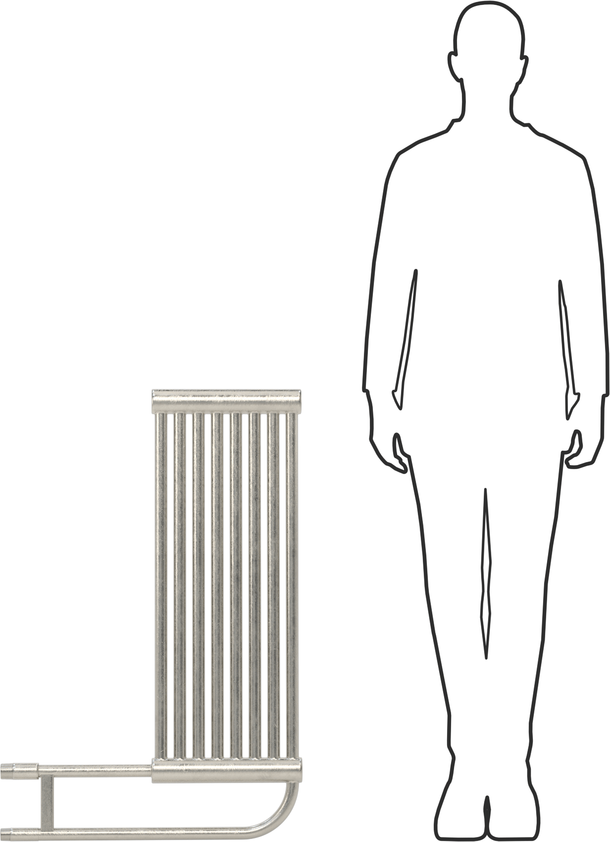 Açık Tanklı Isı Değiştirici, Paslanmaz Çelik, 5,8 ft² Yüzey Alanı, 1 NPT Erkek Giriş