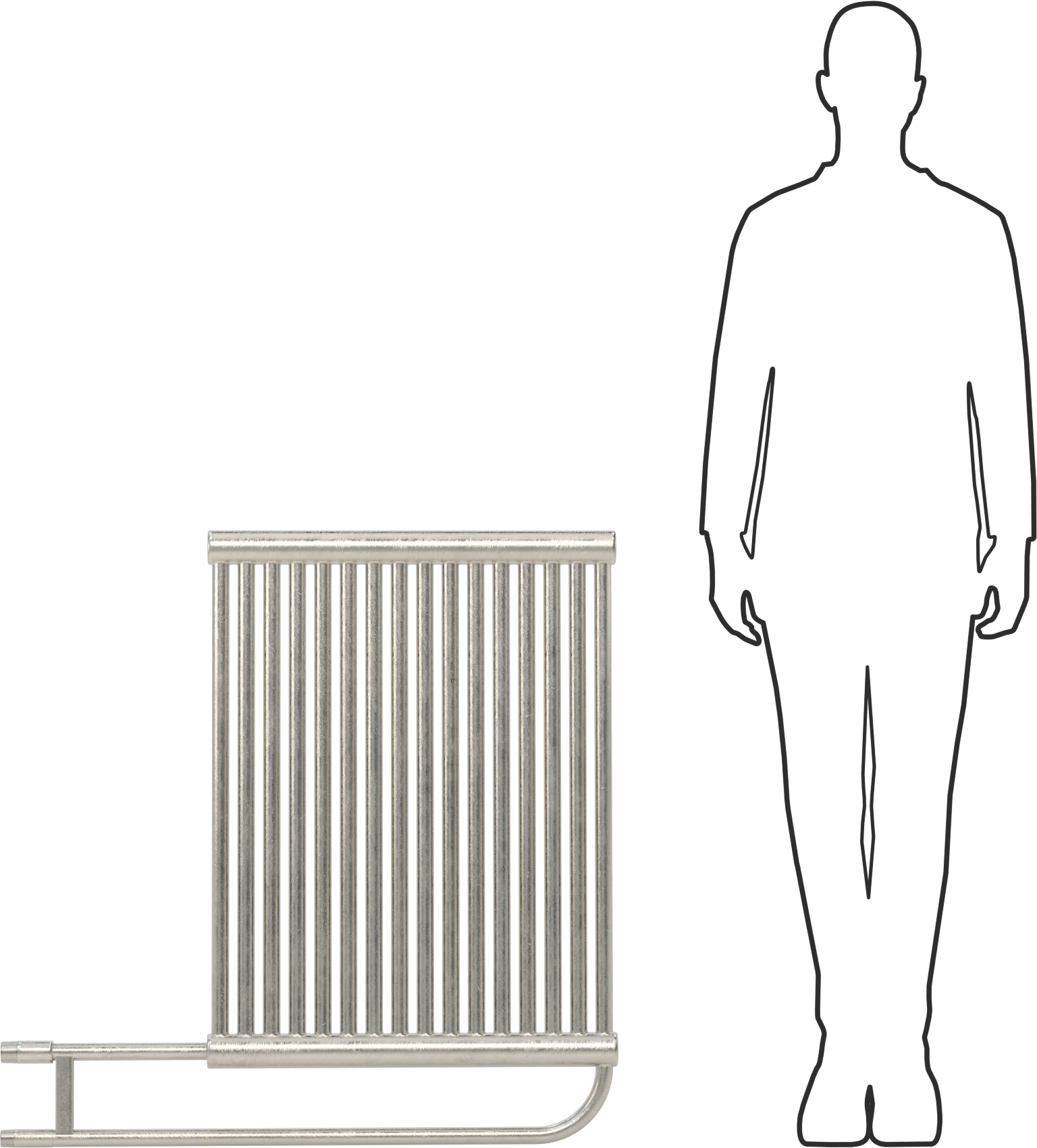 Açık Tanklı Isı Değiştirici, Paslanmaz Çelik, 11,7 ft² Yüzey Alanı, 1 NPT Erkek Giriş