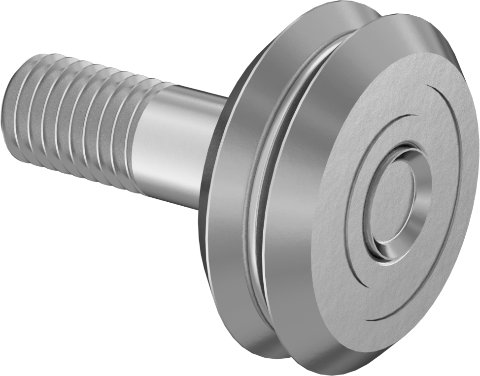 Sıhhi Dişli V-Oluklu Ray Makarası, Standart Omuz ile, 31 mm Çap x 11 mm Genişlikte Silindir