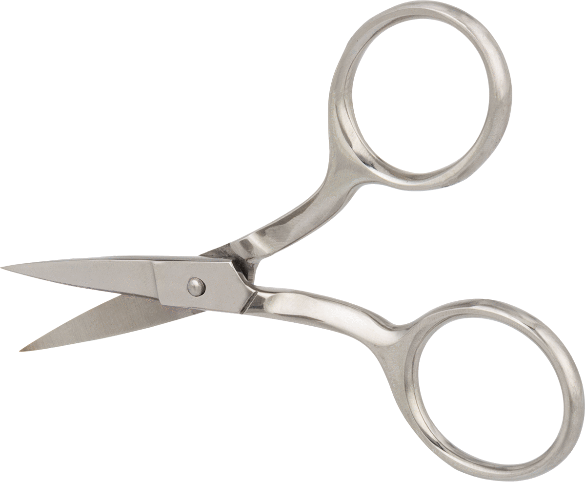 Kompakt Makas, İnce Uçlu, 4" Toplam Uzunluk, 1-1/2" Kesim Uzunluğu