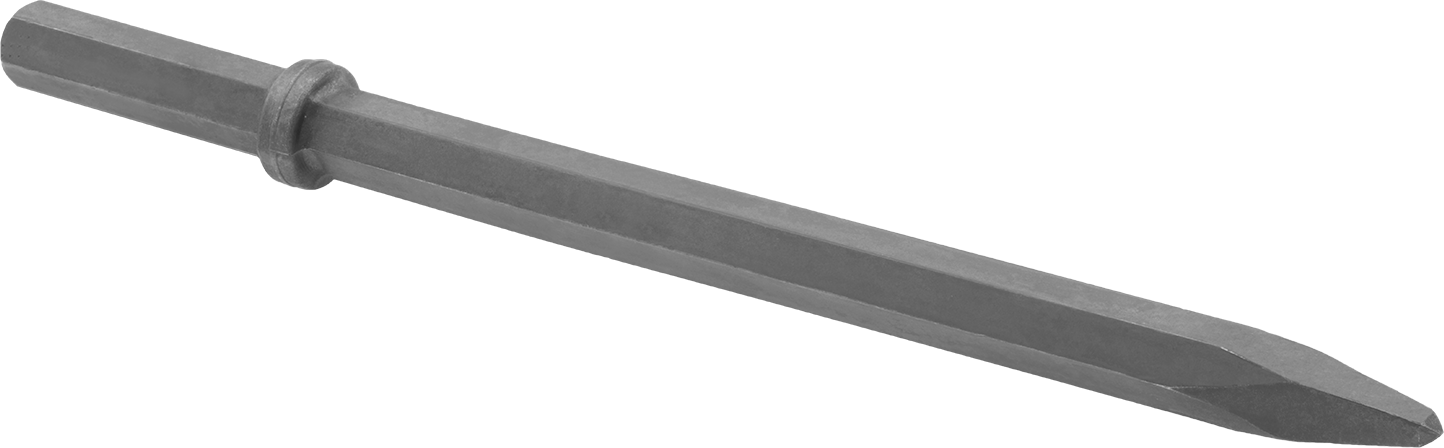 Kaldırım Kırıcı Çekiçler için Keski Ucu, 1" Altıgen Şaft, 1/4" Genişlik, Sivri Uçlu Bıçak, 22-1/4" Toplam Uzunluk