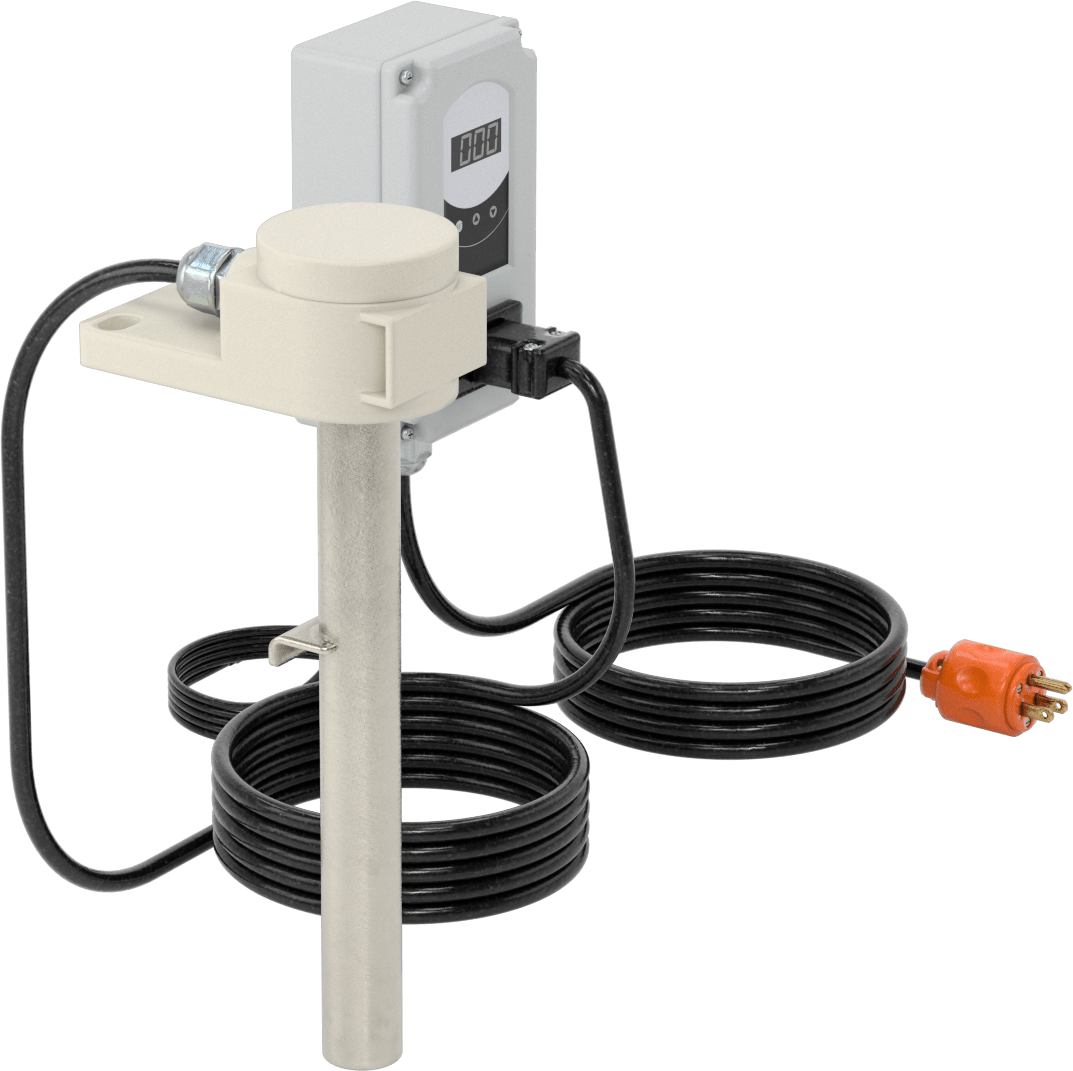 Aşırı Isınma Korumalı Daldırma Isıtıcı, Cıvatalı, Ayarlanabilir Termostatlı, 120V AC, 1000W