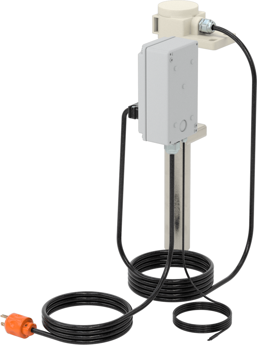 Aşırı Isınma Korumalı Daldırma Isıtıcı, Cıvatalı, 120V AC, 1500W, 35 Watt/inç kare