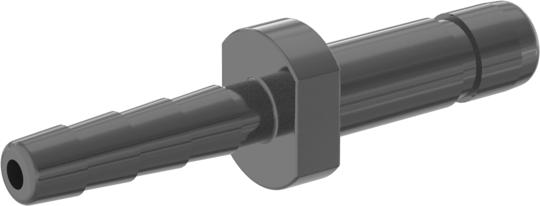 Bas-Bağlan Bağlantı Elemanı, Adaptör, 6 mm Mil Dış Çapı, 4 mm Boru İç Çapı için Dikenli Uç