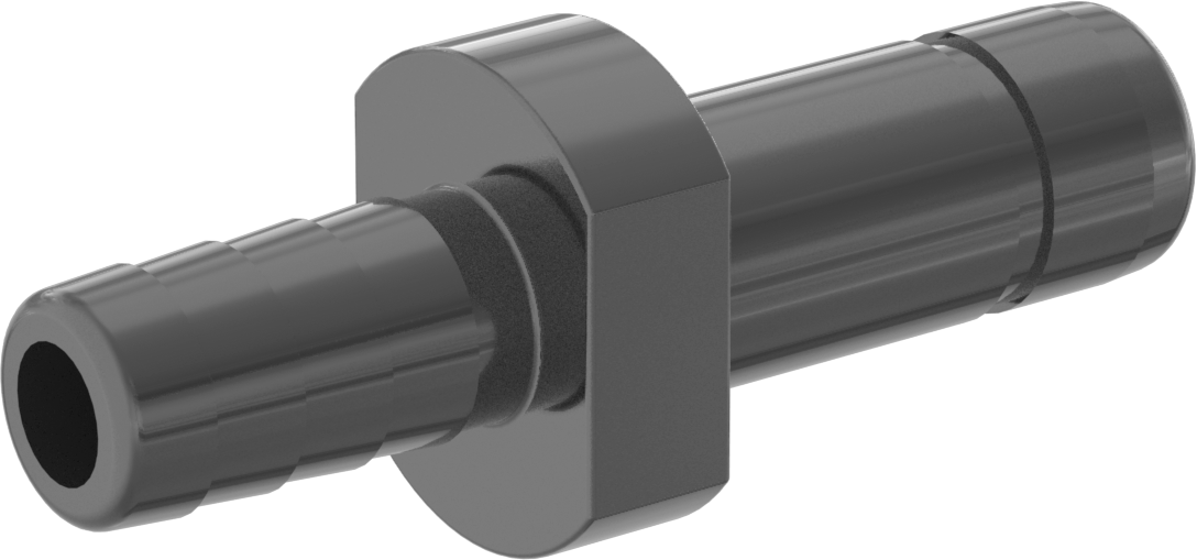 Bas-Bağlan Bağlantı Elemanı, Adaptör, 10 mm Mil Dış Çapı, 8 mm Boru İç Çapı için Dikenli Uç