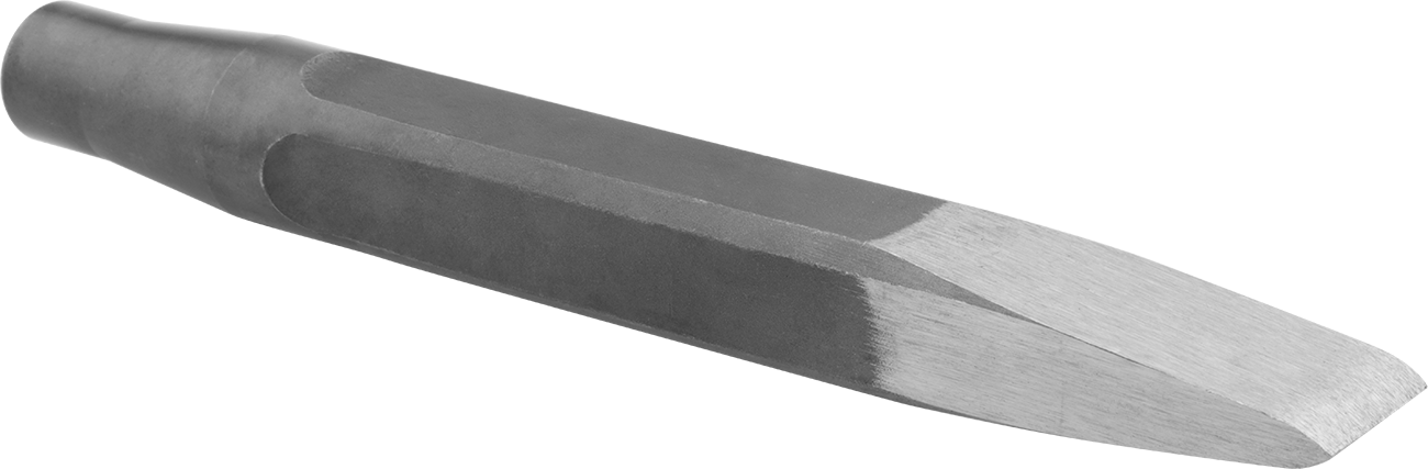 0,89 inç Yuvarlak Şaftlı Keski Ucu, Yıkım Çekici için, 1" Genişlik Düz, 9-1/2" Toplam Uzunluk