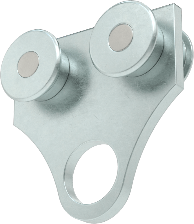 Strut Kanal Arabası, Çinko Kaplı Çelik, 600 lbs. Kapasite, 1-1/8" Çapında Delik