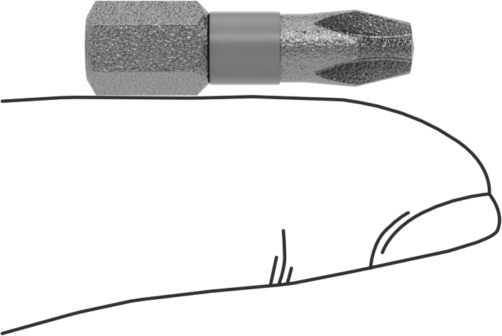 Yüksek Torklu Phillips Ucu, 1/4" Altıgen Şaft, 3 Boyutu