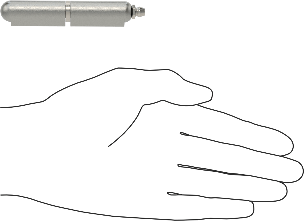 Delikli Olmayan Dar Profilli Kaldırmalı Menteşe, Gres Bağlantı Parçaları ile, 1-1/2“ x 1/2” Kapı Kanadı