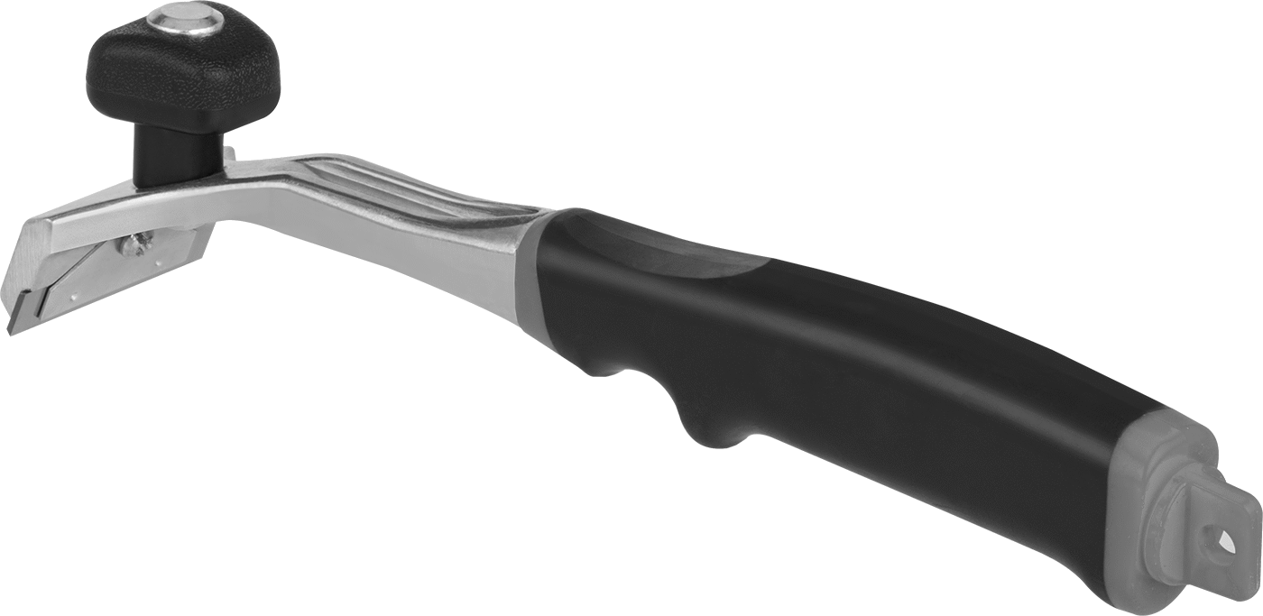 Uzun Ömürlü Karbür Bıçaklı Düz Yüzey Kazıyıcı, Kauçuk Sap ve Topuz, 11-5/8" Toplam Uzunluk, 2-3/8" Genişlikte Bıçak