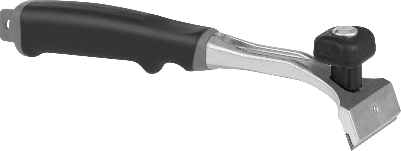 Uzun Ömürlü Karbür Bıçaklı Düz Yüzey Kazıyıcı, Kauçuk Sap ve Topuz, 11-5/8" Toplam Uzunluk, 2-3/8" Genişlikte Bıçak