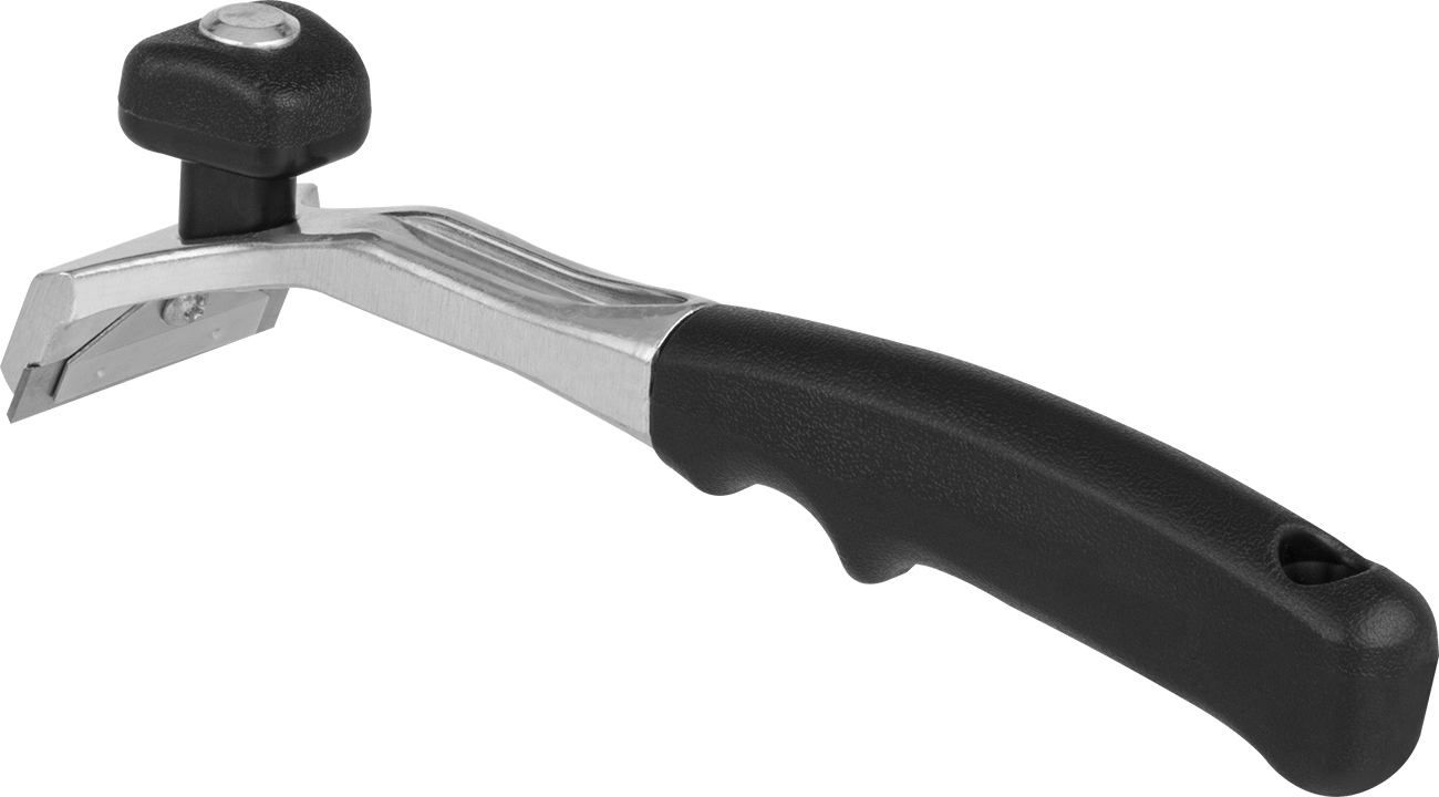 Uzun Ömürlü Karbür Bıçaklı Düz Yüzey Kazıyıcı, Plastik Tutamak ve Düğme, 10-1/4" Toplam Uzunluk, 2-3/8" Genişlikte Bıçak