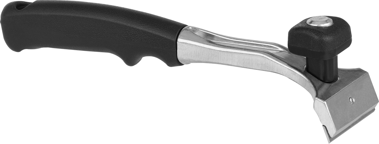 Uzun Ömürlü Karbür Bıçaklı Düz Yüzey Kazıyıcı, Plastik Tutamak ve Düğme, 10-1/4" Toplam Uzunluk, 2-3/8" Genişlikte Bıçak
