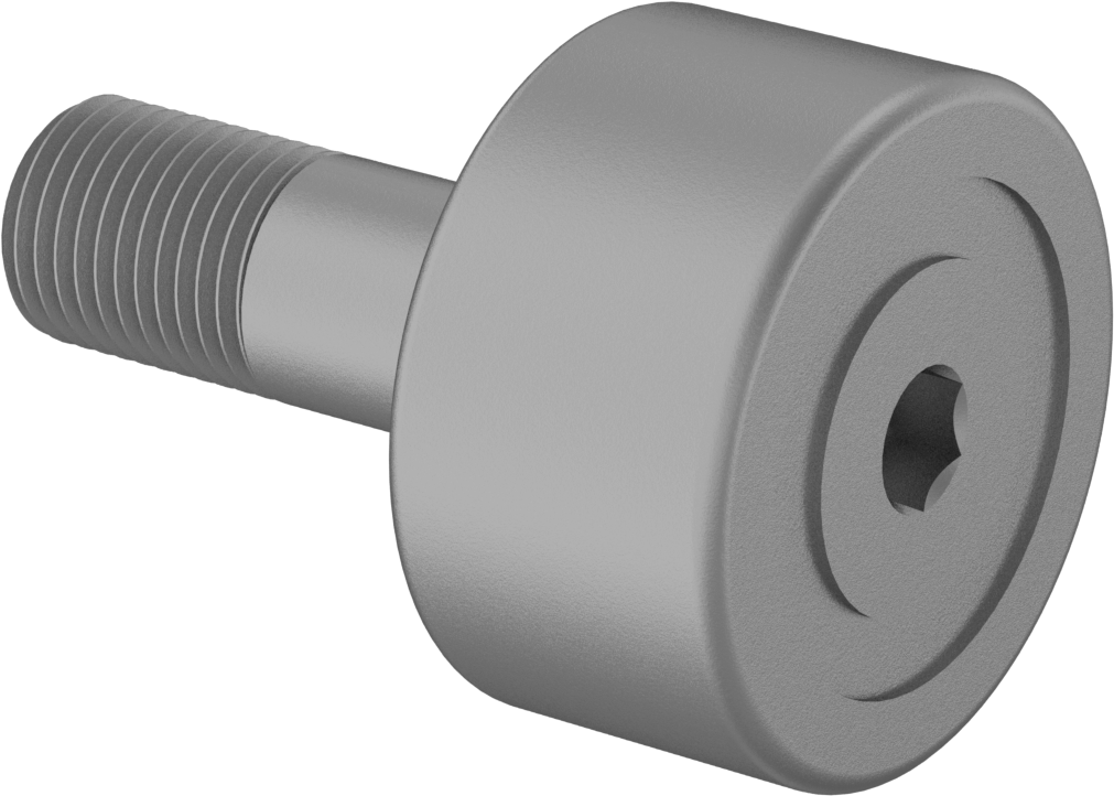Yüksek Yük Dişli Ray Makarası, Çelik, Contalı Düz, 1-3/8" Makara Çapı, 3/4" Makara Genişliği
