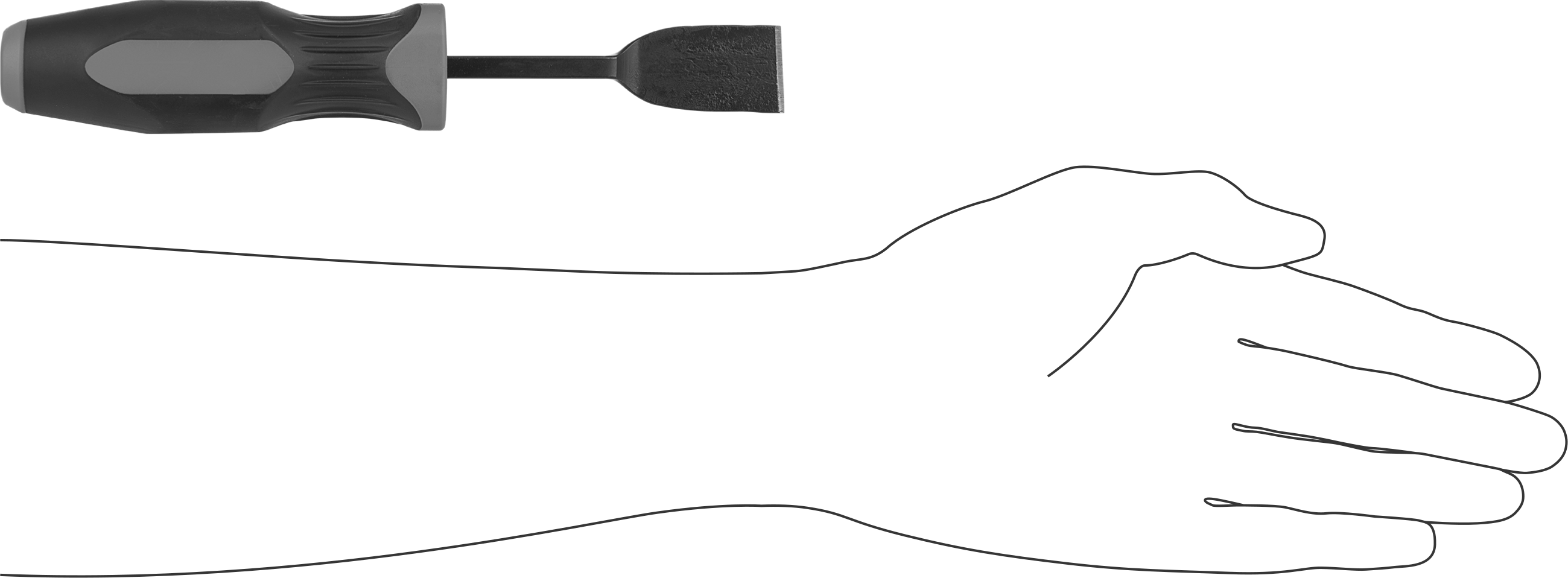 Comfort-Grip Çelik Bıçaklı Düz Yüzey Kazıyıcı, 8-1/4" Toplam Uzunluk