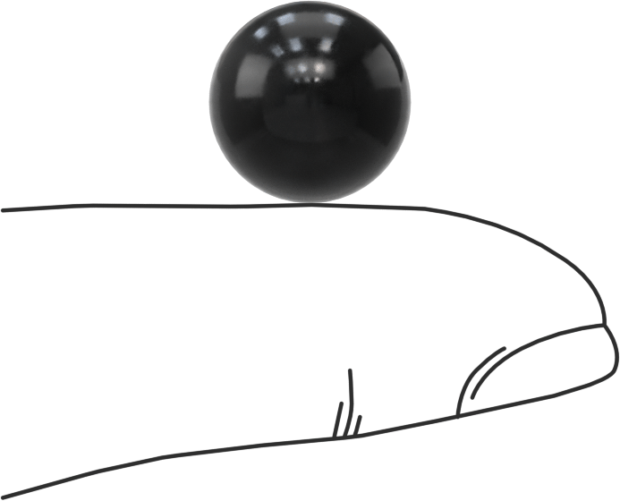 Viton® Floroelastomer Kauçuk Top, Kimyasal Dayanıklı, 1/2" Çap