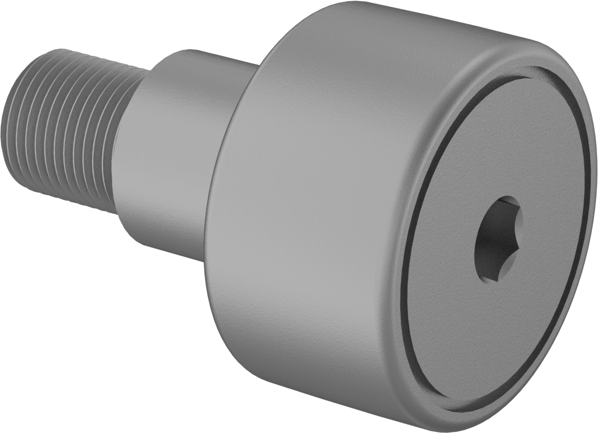 Ayarlanabilir Omuzlu Dişli Ray Makarası, Taçlı, 2-1/4" Silindir Çapı, 1-1/4" Silindir Genişliği