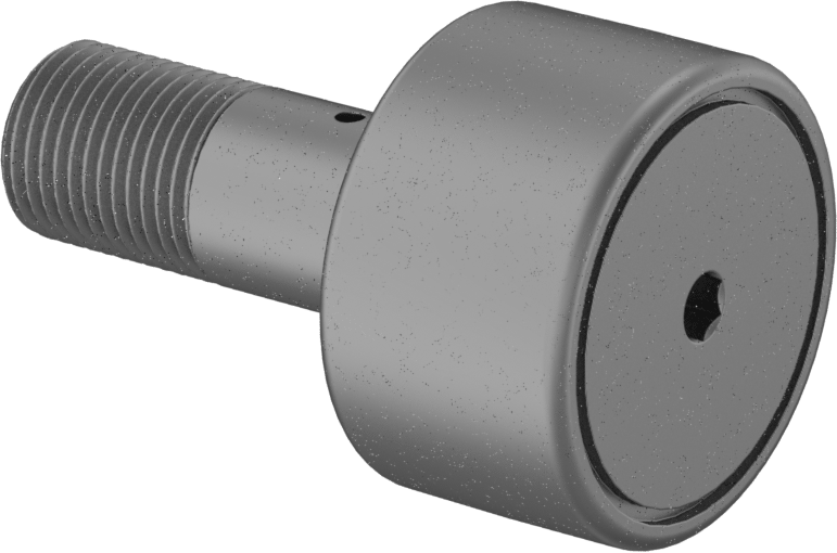 Contalı Dişli Çelik Ray Makarası, Taçlı, 1-1/2“ Çap x 7/8” Genişlikte Silindir, 5/8" Saplama Çapı