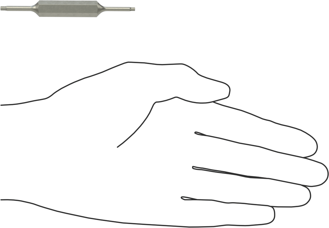 Ters Çevrilebilir Sabotaj Korumalı Uç, T8 x T10 Torx