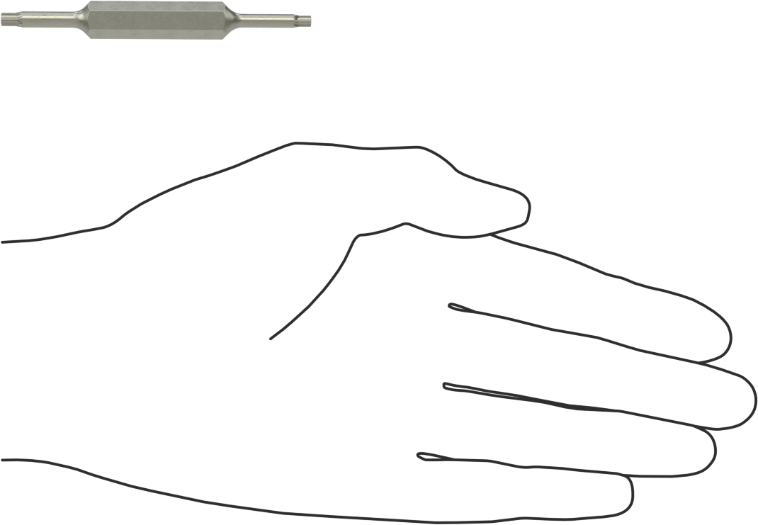 Ters Çevrilebilir Sabotaj Korumalı Uç, T15 x T20 Torx
