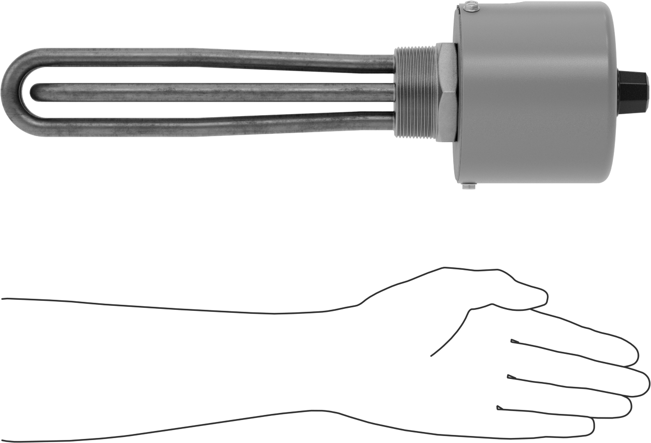 Vidalı Tıpa Daldırma Isıtma Elemanı, Su için, Termostat, Bakır Eleman, 240V AC, 3000W