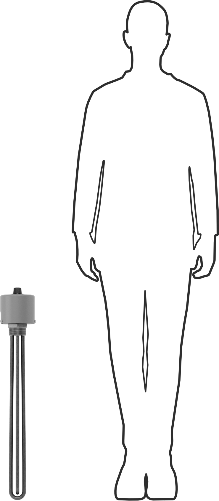 Vidalı Tıpa Daldırma Isıtma Elemanı, Su için, Termostat, Bakır Eleman, 240V AC, 10000W