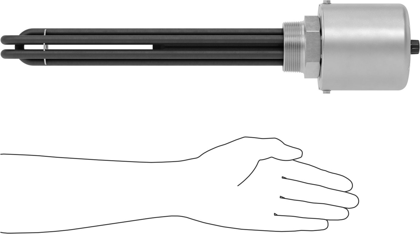 Vidalı Tıpa Daldırma Isıtma Elemanı, Su için, Termostat, Incoloy Eleman, 240V AC, 5000W