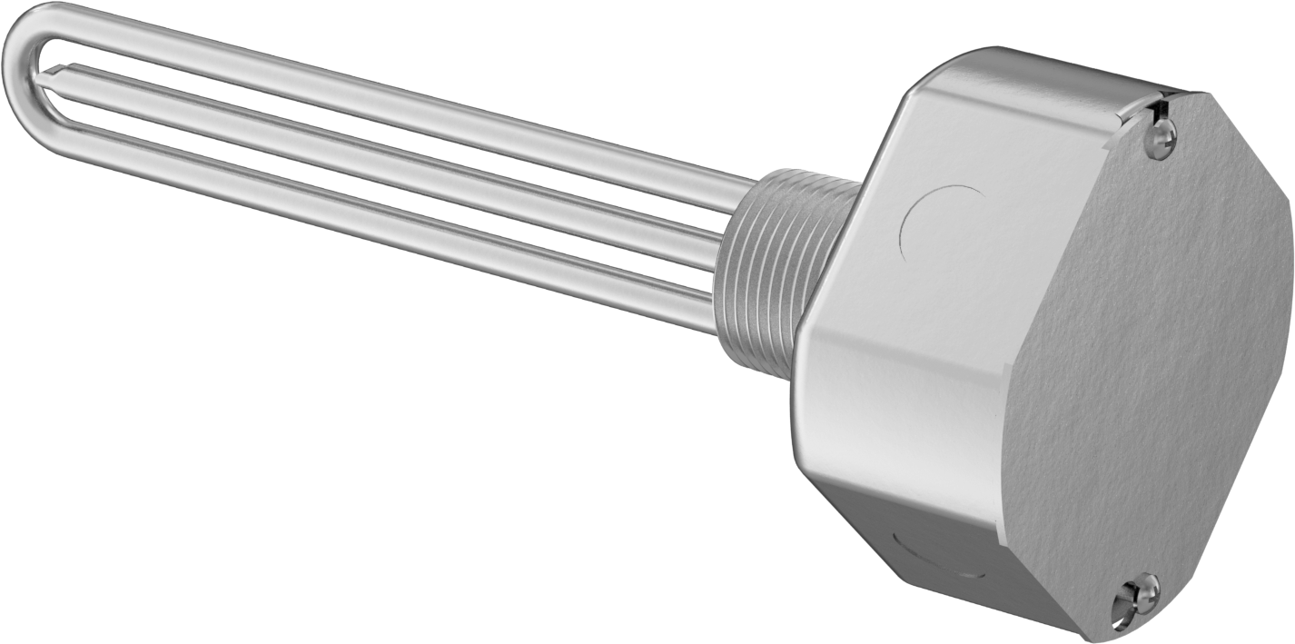 Vidalı Tıpa Daldırma Isıtma Elemanı, Su için, 304 Paslanmaz Çelik Eleman, 120V AC, 1000W, 9-1/4" Uzunluk