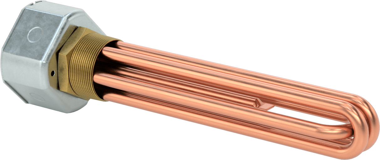 Vidalı Tıpa Daldırma Isıtma Elemanı, Su için, Bakır Eleman, 480V AC, 5000W