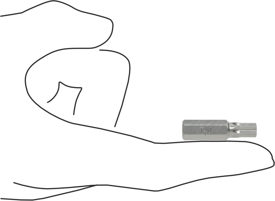 Kurcalamaya Dayanıklı T40 Torx Ucu, 5/16" Altıgen Şaft