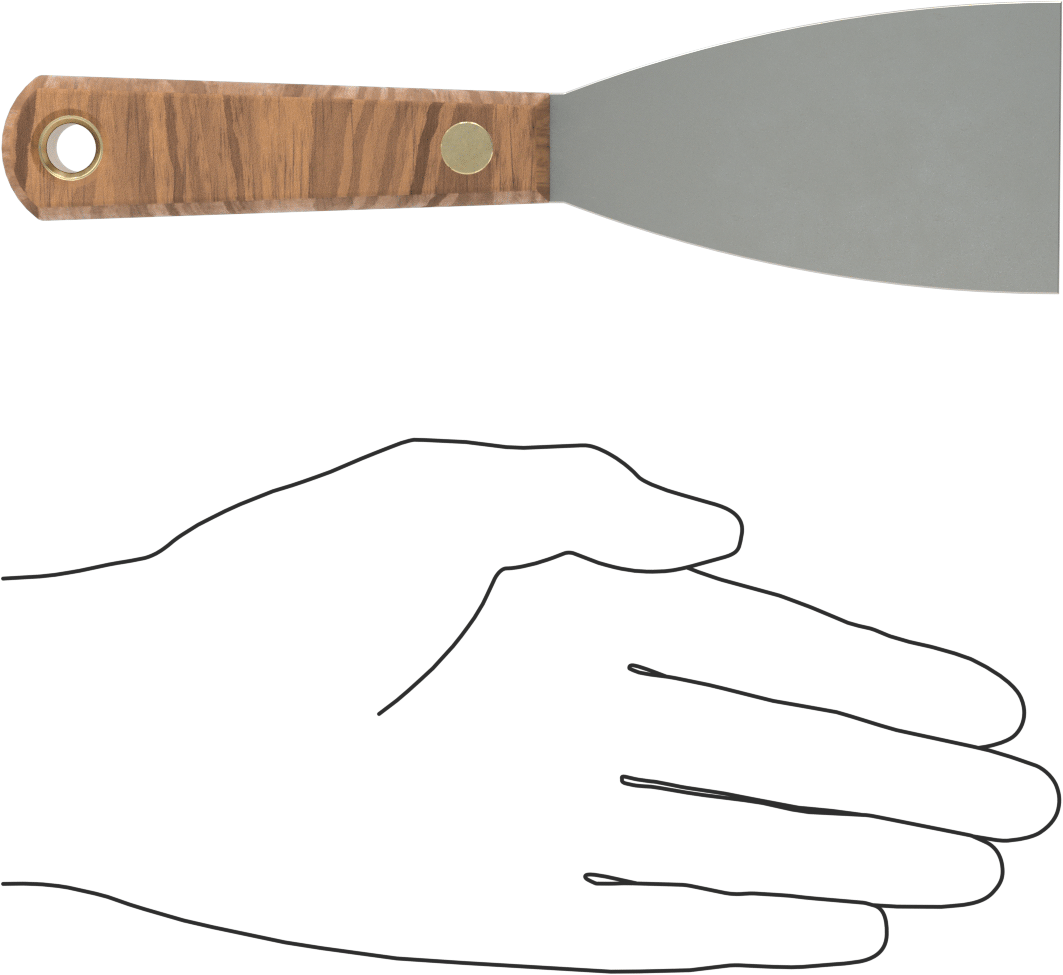 Çelik Bıçaklı Macun Sürme Bıçağı, Düz Kenarlı 2“ Genişlik x 3,5” Uzunluk x 0,048" Kalınlıkta Bıçak