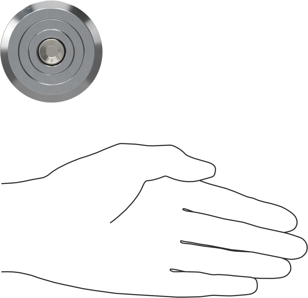 Dişli V-Oluklu Ray Makarası, Ayarlanabilir Omuzlu ve Contalı, Çelik, 60 mm Silindir Çapı, 19 mm Saplama Uzunluğu