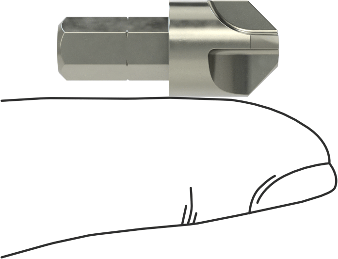 Torq-Set® Ucu, 1/4" Altıgen Şaft, 5/16" Vida Boyutu için